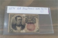 1874 10 cent fractional note