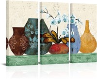 FuShvre 3 Piece African Vase Wall Art