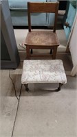 CHAIR AND FOOT STOOL