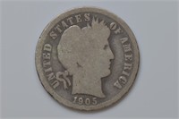 1905-O Barber Head Dime