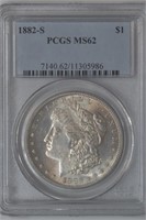 1882-S Morgan Silver Dollar PCGS MS62