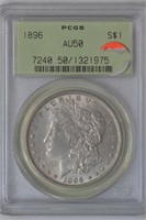 1896 Morgan Silver Dollar PCGS AU50