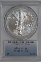 2003 ASE American Silver Eagle PCGS MS69