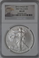 2012 ASE American Silver Eagle NGC MS69