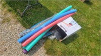 Pool noodles, pipe insulation and plastic