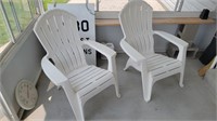 2 poly Adirondack chairs