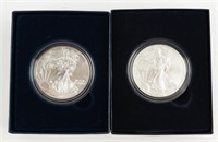 Coin 2007 & 2013 Silver Eagles, BU