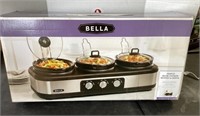 NEW Bella triple slow cooker buffet server