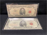1963 $5 Red Seal Notes