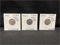 1943 PD&S WWII Steel Pennies