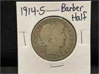 1914S Barber Half Dollar