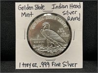 Indian Head Silver Round