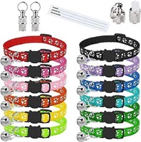 12 Pack of Cat Collar Reflective with Bells