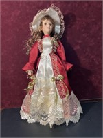 Fancy Victorian Dressed Porcelain Doll
