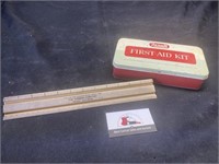 Advertising ruler and metal empty kit