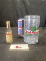 Budweiser mug and miscellaneous