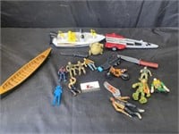 Action figures and boats