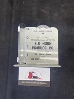 Metal Elk-Horn advertising rain gauge
