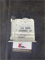 Metal Elk-Horn Advertising rain gauge