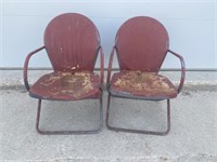 Vintage metal lawn chairs