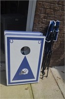 LIKE NEW COLTS CORN HOLE BOARDS, NO BAGS