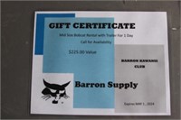 Barron Supply - Bobcat Rental w/ Trailer