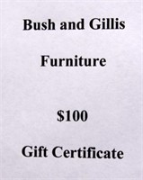 Bush & Gillis Furniture - $100 Gift Certificate