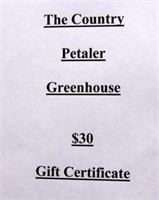 The Country Petaler Greenhouse - $30 Gift
