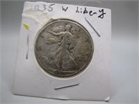 Silver 1935 Standing Liberty Half Dollar