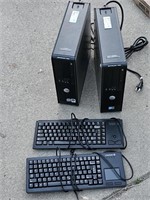 2 dell computers with keyboards. Optiplex 755 &