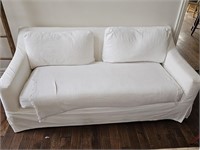 Beautiful pair of designer couches white w/ white
