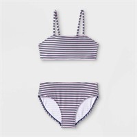 Girls' Striped Bikini Set- art class S,