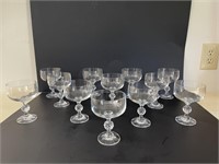 Claudia Champagne Tall Sherbet Crystal Glasses