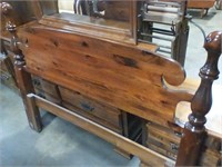 Queen size head and footboard with rails