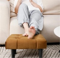 HOUCHICS Small Footstool Ottoman,Velvet Soft