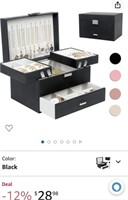 Dajasan Jewelry Box for Women 3 Layers Large