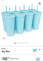 Tumblers with Lids (8 pack) 22oz Pastel Colored