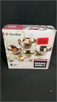 Finedine 6 Piece Stainless Steel Mixing Bowls
