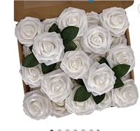 N&T NIETING White Artificial Flowers, 25pcs Fake