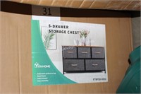 five drawer storage cabinet