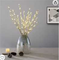 4 Sets of 3 Packs Lighted Tree Branches, Crystal