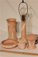 Ecanada  Art Pottery Jasperware (5) Pieces