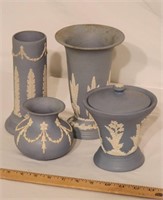 Ecanada Art Pottery Jasperware (4) Pieces