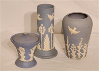 (3) Ecanada  Art Pottery Jasperware