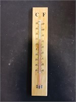 Wood with Liquid in Glass Thermometer