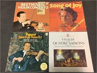 Lot of 7 Vinyl Records: Beethoven, Vivaldi, Pagani