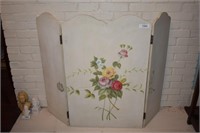 Painted Fireplace Screen