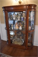 Curved Glass China Cabinet (NO CONENTS)