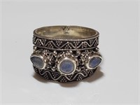 India Sterling Silver Moonstone Statement Ring