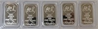 5 - 1 ozt Silver .999 Prospector Bars